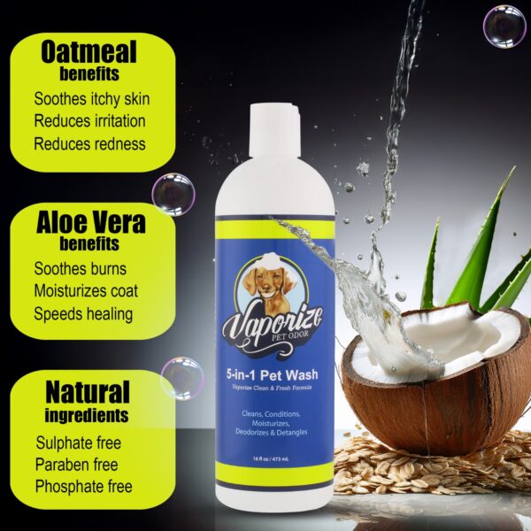 Vaporize Pet Odor 5-in-1  Pet Wash Shampoo, Buy One Get One Free! - Image 4